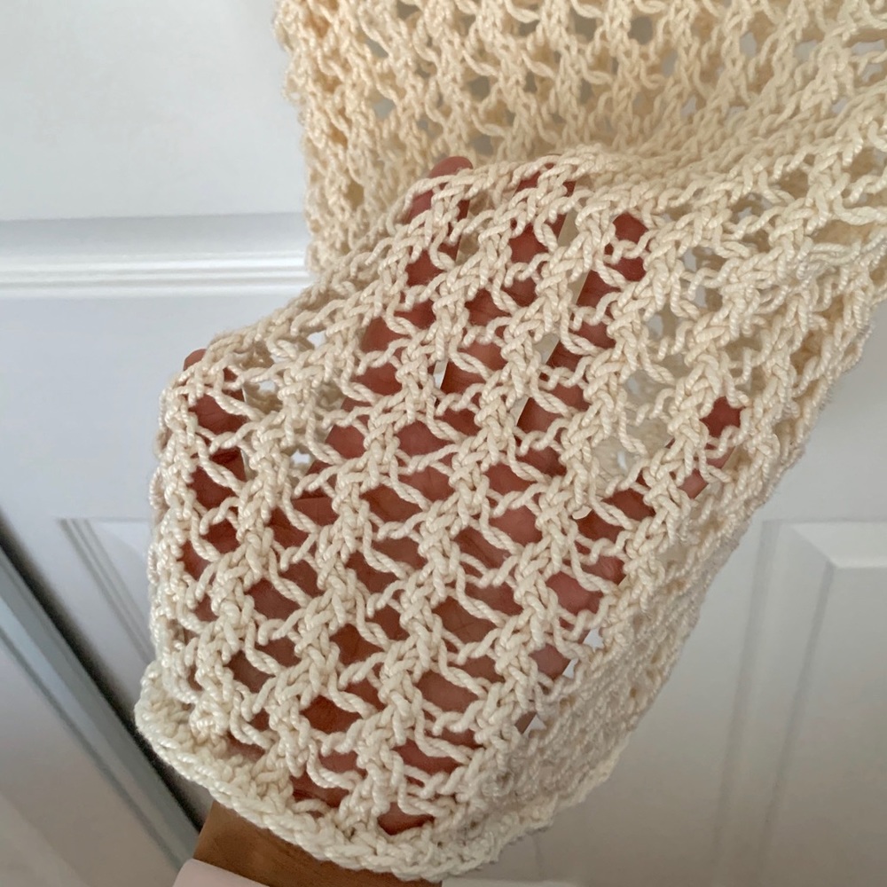 New vtg Armani exchange AX knit crochet sweater tank - Picture 4 of 4